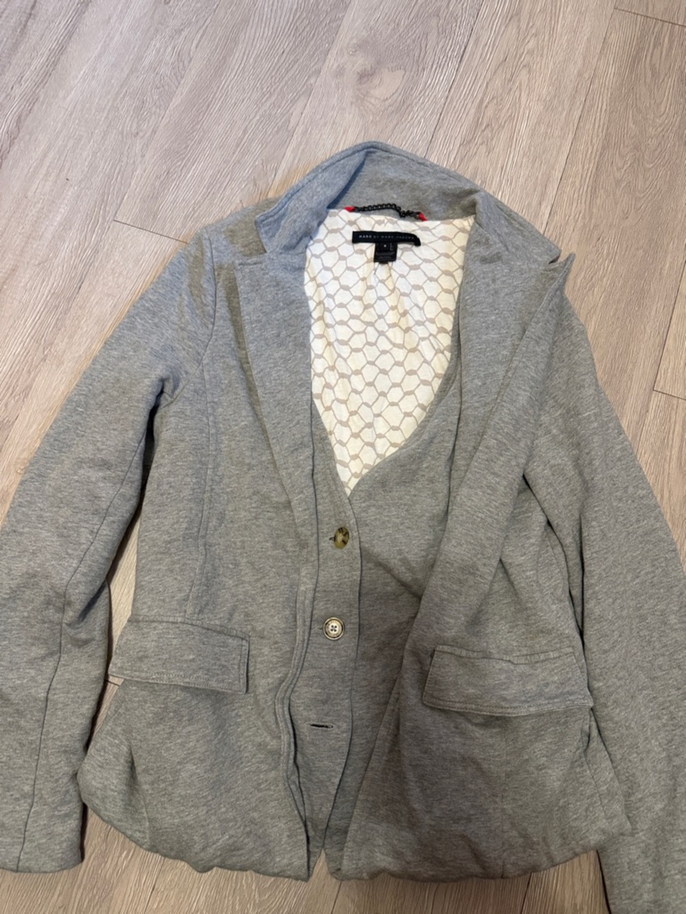 Marc By Marc Jacobs Light Gray Knit Blazer